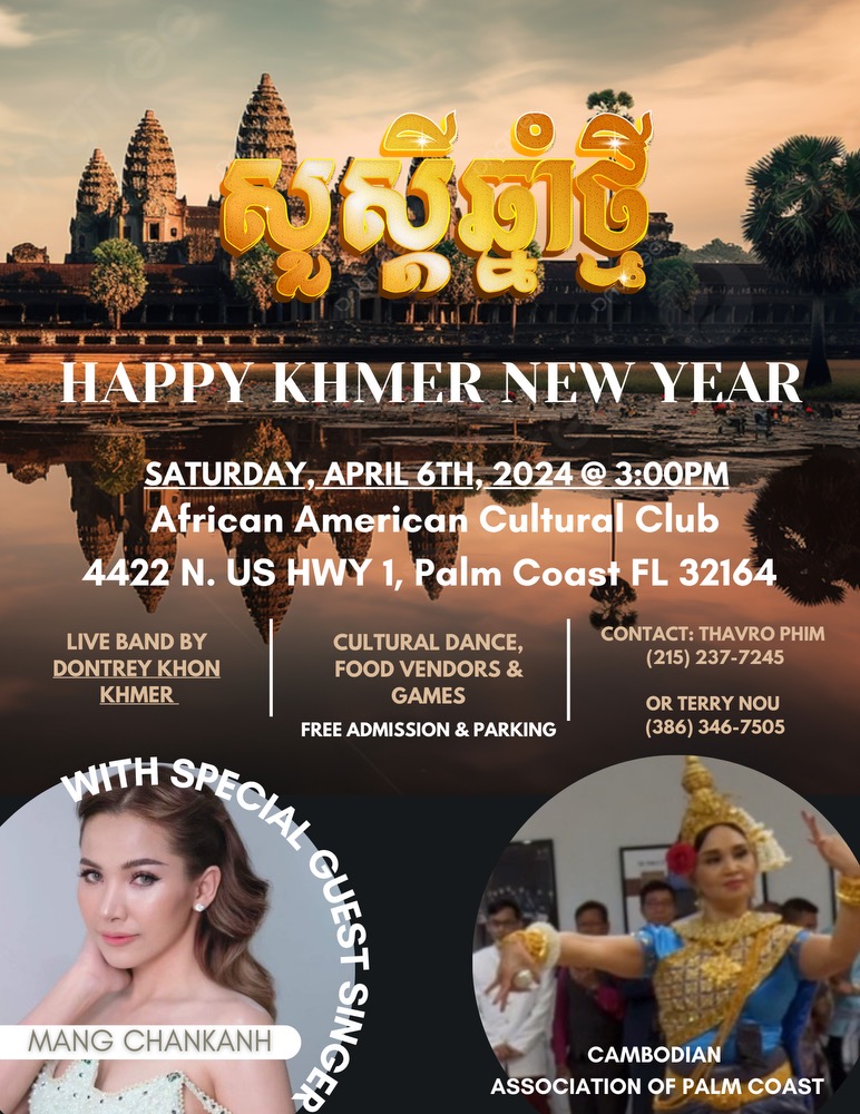 Happy Khmer New Year Saturday, April 6th 2024 at 3:00pm